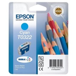 Epson T0322-C13T03224020 Mavi Orjinal Kartuş - Epson