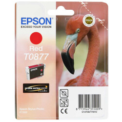 Epson T0877-C13T08774020 Kırmızı-Red Orjinal Kartuş - 1