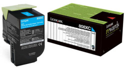 Lexmark CX510-80C8XC0 Mavi Orjinal Toner Ultra Yüksek Kapasiteli - Lexmark