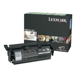 Lexmark X651-X651A11E Siyah Orjinal Toner - 1